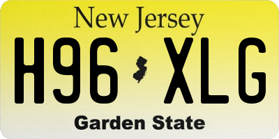 NJ license plate H96XLG