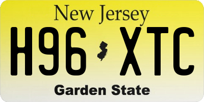 NJ license plate H96XTC