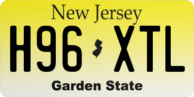 NJ license plate H96XTL