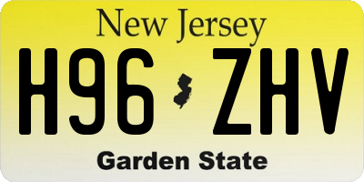 NJ license plate H96ZHV