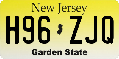 NJ license plate H96ZJQ