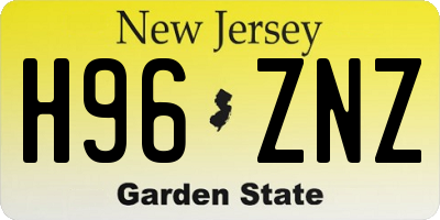 NJ license plate H96ZNZ