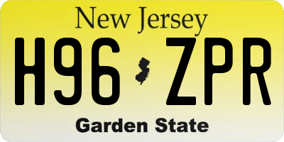 NJ license plate H96ZPR