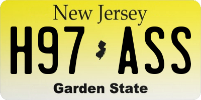 NJ license plate H97ASS