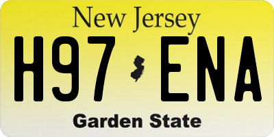 NJ license plate H97ENA