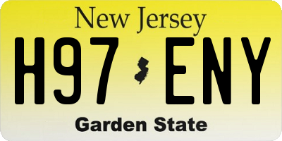 NJ license plate H97ENY