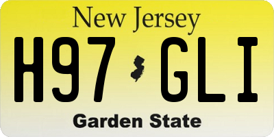 NJ license plate H97GLI