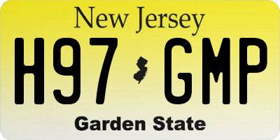 NJ license plate H97GMP