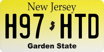 NJ license plate H97HTD