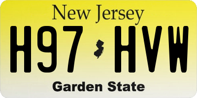 NJ license plate H97HVW