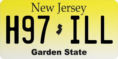 NJ license plate H97ILL