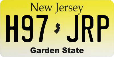 NJ license plate H97JRP