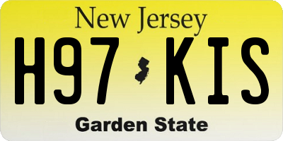 NJ license plate H97KIS