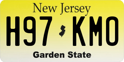 NJ license plate H97KMO