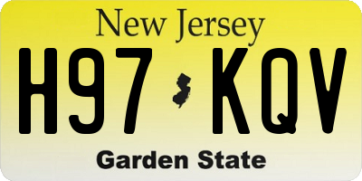 NJ license plate H97KQV