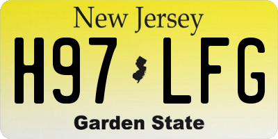 NJ license plate H97LFG