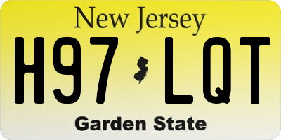 NJ license plate H97LQT