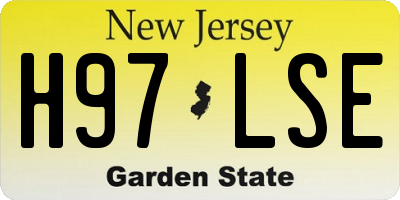 NJ license plate H97LSE