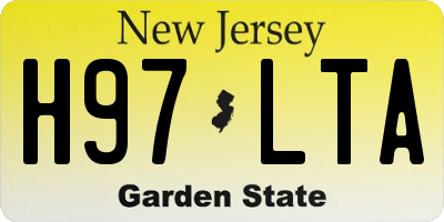 NJ license plate H97LTA