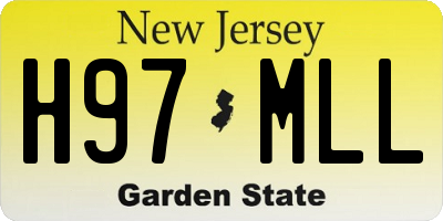 NJ license plate H97MLL