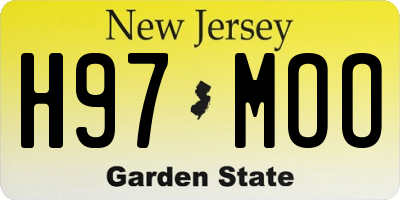 NJ license plate H97MOO