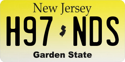 NJ license plate H97NDS
