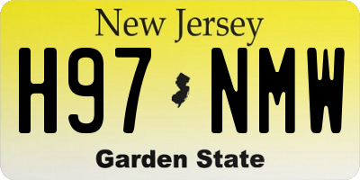 NJ license plate H97NMW