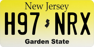 NJ license plate H97NRX