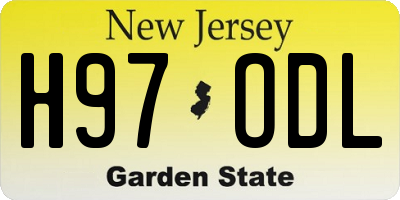 NJ license plate H97ODL