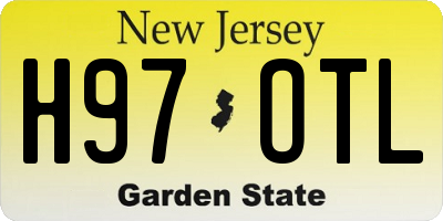 NJ license plate H97OTL