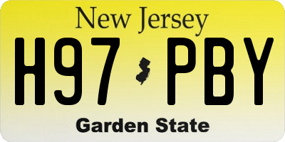 NJ license plate H97PBY