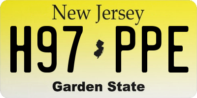 NJ license plate H97PPE