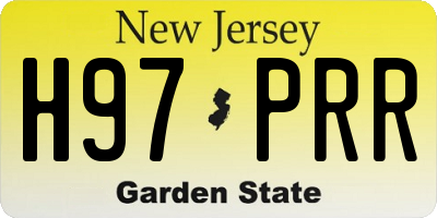 NJ license plate H97PRR