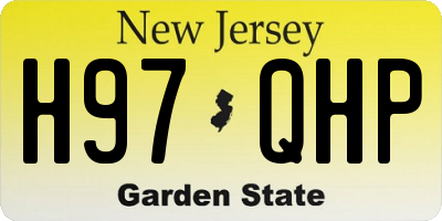 NJ license plate H97QHP