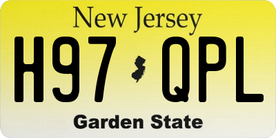 NJ license plate H97QPL
