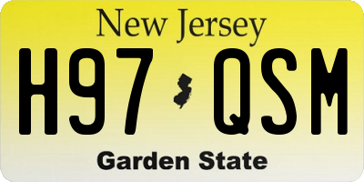 NJ license plate H97QSM
