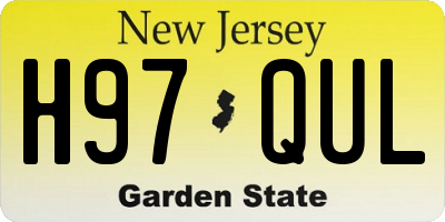 NJ license plate H97QUL