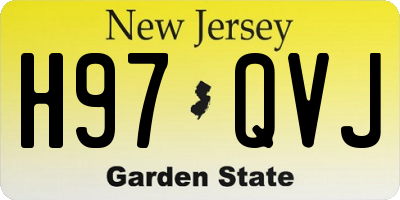 NJ license plate H97QVJ