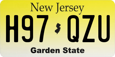 NJ license plate H97QZU