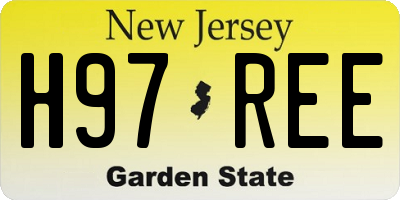 NJ license plate H97REE