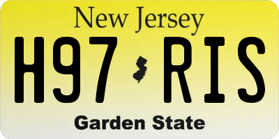 NJ license plate H97RIS