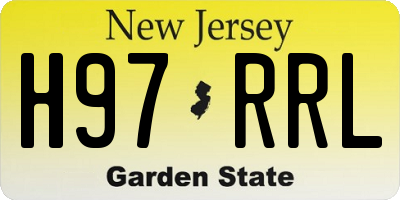 NJ license plate H97RRL