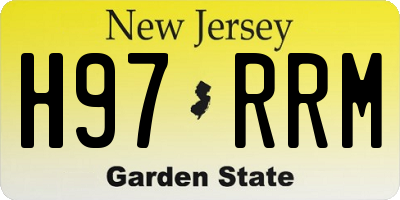 NJ license plate H97RRM