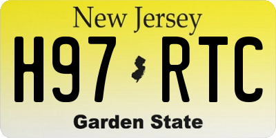 NJ license plate H97RTC