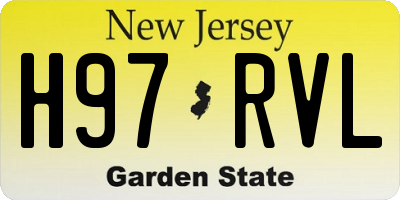 NJ license plate H97RVL