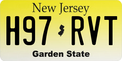 NJ license plate H97RVT