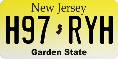 NJ license plate H97RYH