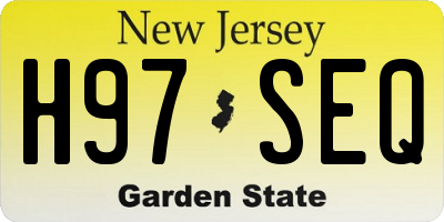 NJ license plate H97SEQ