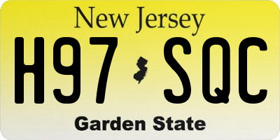 NJ license plate H97SQC