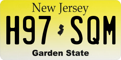 NJ license plate H97SQM